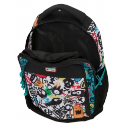 Mochila 2R. 43cm Movom Monsters Negro Mochila 2R. 43cm Movom Monsters Negro
