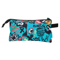 Estuche Escolar Movom Monsters Negro Estuche Escolar Movom Monsters Negro