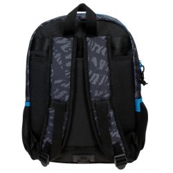 Mochila Escolar Movom Offside Negro 40 cm adaptable a carro