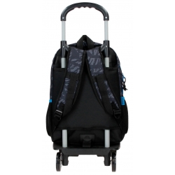 Mochila Escolar Movom Offside Negro 40 cm con carro