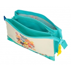 Estuche Patrulla canina Pawsome vibes Tres Compartimentos