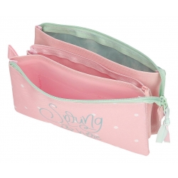 Estuche Roll Road Spring is here tres compartimentos
