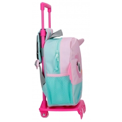 Mochila preescolar Roll Road Happy Pets Owl 25 cm con carro