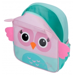 Mochila preescolar Roll Road Happy Pets Owl 25 cm con carro