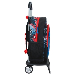 Mochila Escolar Spiderman Wall Crawler 40 cm con carro Mochila Escolar Spiderman Wall Crawler 40 cm con carro