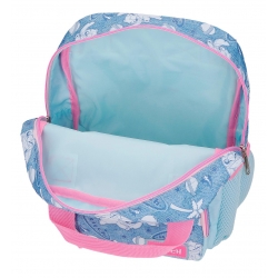 Mochila de paseo Stitch Hearts 28 cm adaptable a carro