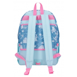 Mochila Escolar Stitch Hearts 44 cm adaptable a carro