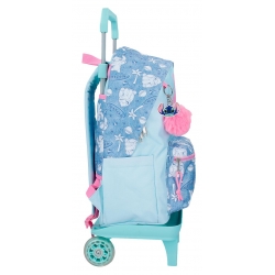 Mochila Escolar Stitch Hearts 44 cm con carro