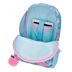 Mochila Escolar Stitch Hearts 44 cm con carro
