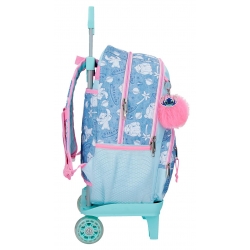 Mochila Escolar doble compartimento Stitch Hearts 44 cm con carro Mochila Escolar doble compartimento Stitch Hearts 44 cm con carro