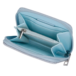 Billetero-monedero Tiki Stitch denim