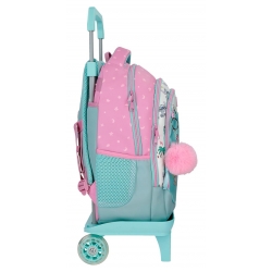 Mochila Escolar tres compartimentos Stitch Little Destruction 42 cm con carro