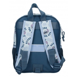 Mochila Escolar 28cm Disney Stitch Keep Going Marino