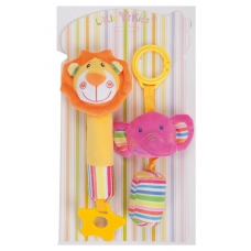 WHISTLE BLISTER WITH TEETHER AND JELLY LEON-ELEJANTE 18 CM