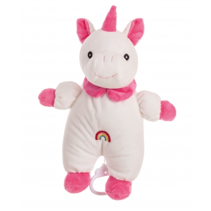 UNICORNIO ROSI 28 CM CAJA MUSICAL